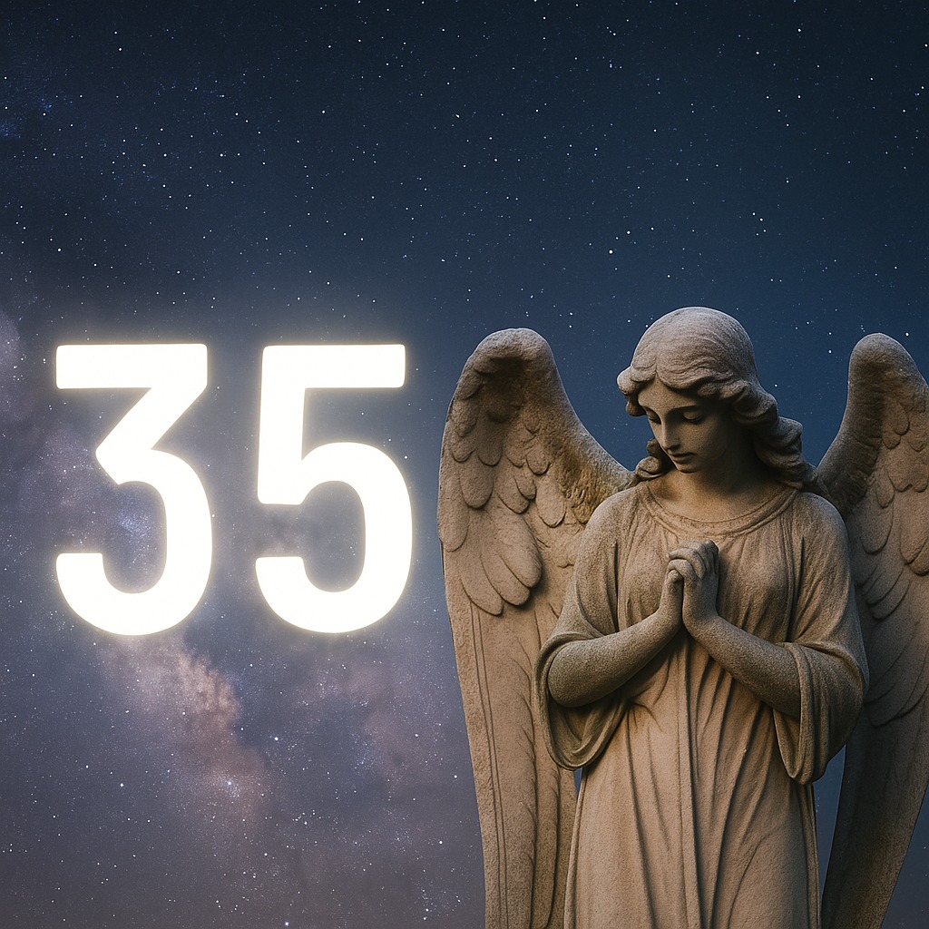 angel-number-35-statue