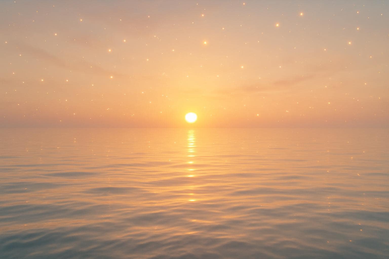Golden sunrise light reflecting over calm water, symbolizing spiritual balance and grounded intuition