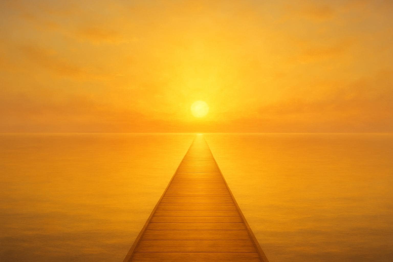 Sunrise over calm water symbolizing new beginnings and abundance