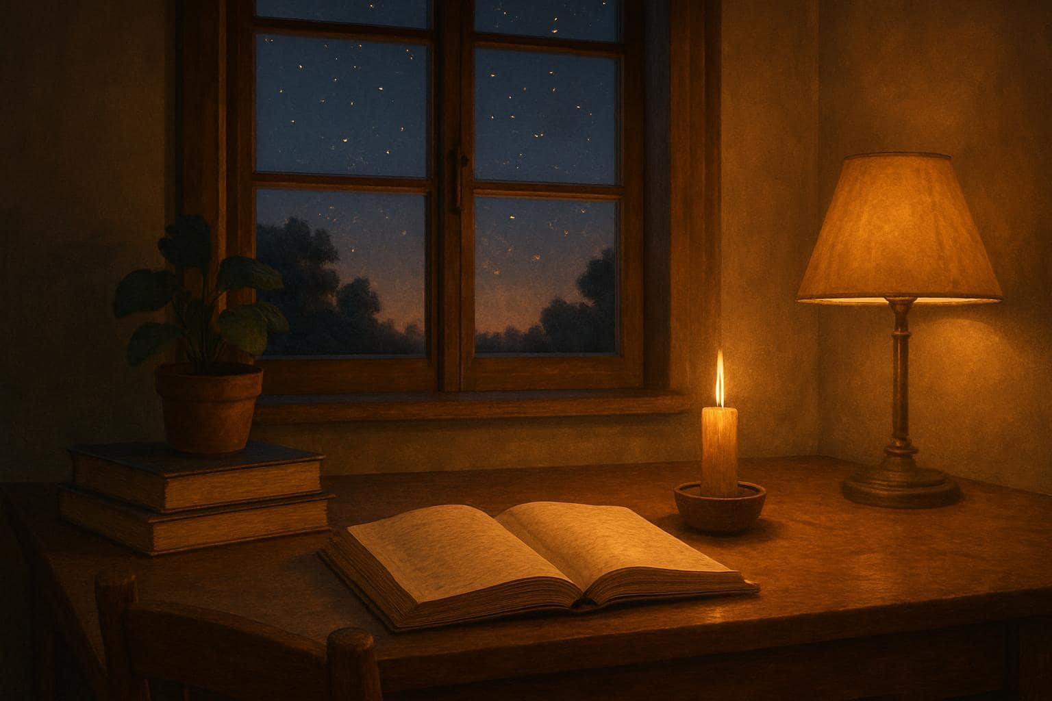 A quiet journaling scene symbolizing reflection tied to angel number 97