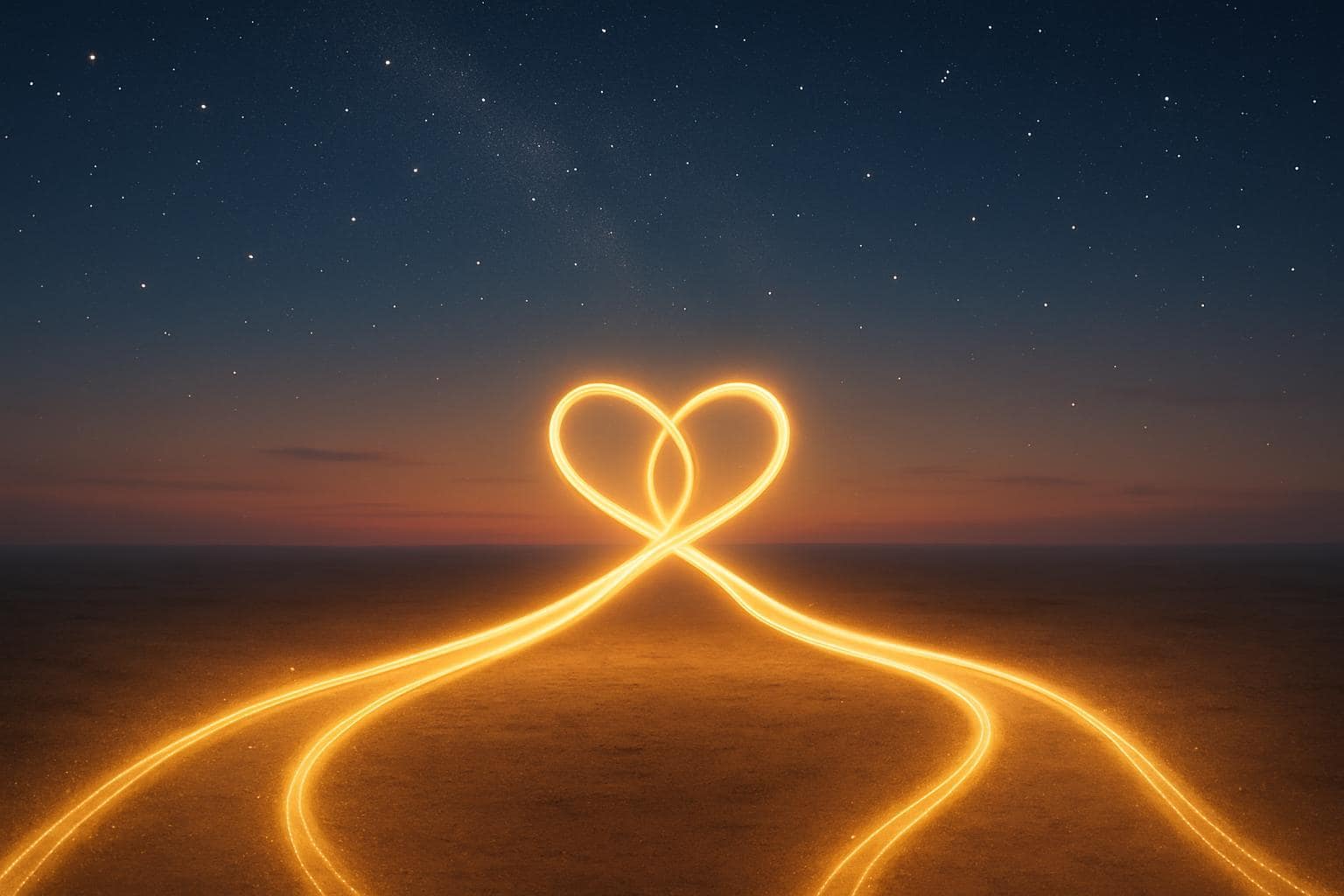 Two paths of light meeting on solid ground symbolizing Life Path 4 relationships