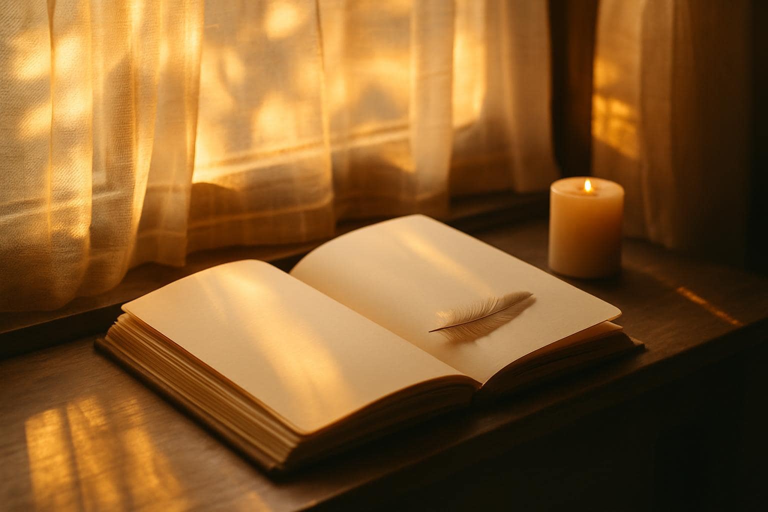 Journal and candle in warm light representing reflection on life's numerology pinnacle chapters